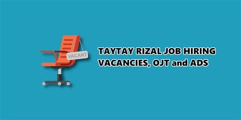 urgent job hiring in taytay rizal